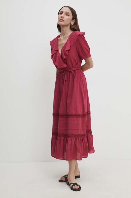 Answear Lab sukienka bawełniana bawełna różowy 1507.ijs