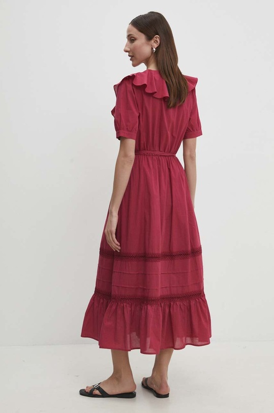 Odzież Answear Lab sukienka bawełniana 1507.ijs różowy