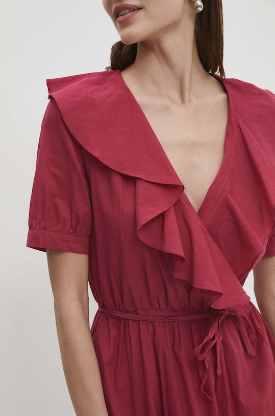 Answear Lab sukienka bawełniana 1507.ijs różowy