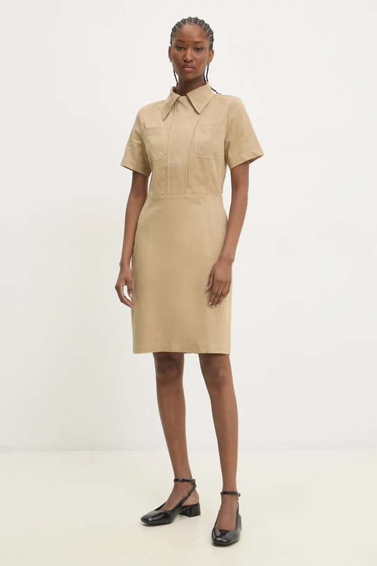 Answear.LAB sukienka pk2680.ijs beżowy WW24