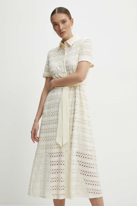 Šaty Answear.LAB midi béžová 26437.ijs