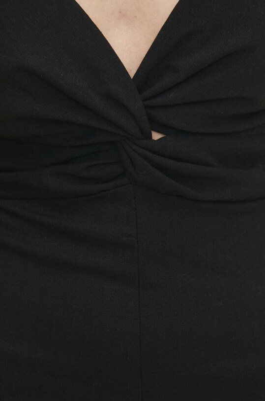 Answear Lab rochie din in ps8973.fjs negru