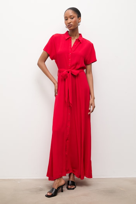 Answear Lab vestito maxi rosso barbara.long.fd