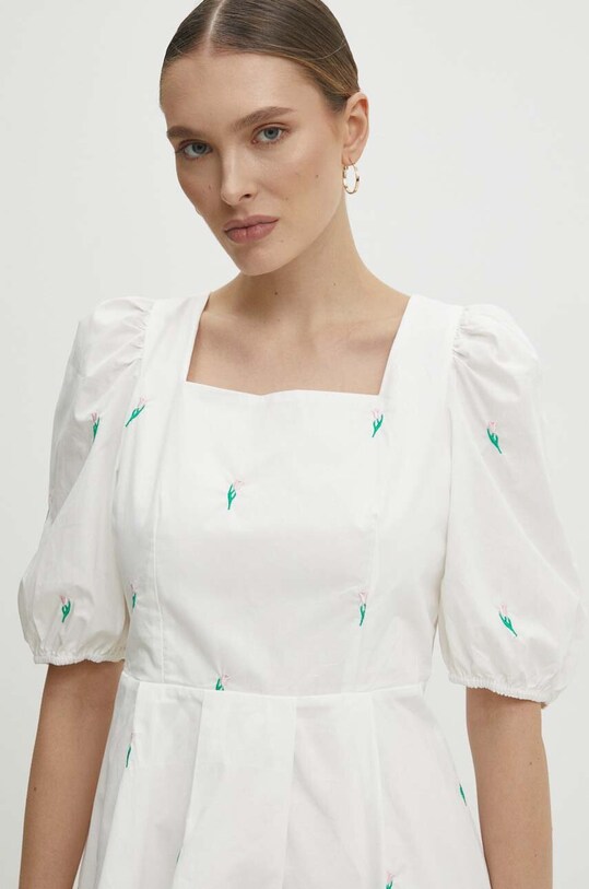 Pamučna haljina Answear Lab bijela 31673.fjs