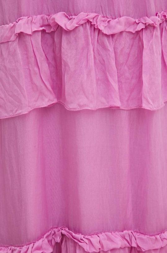 Answear.LAB sukienka z jedwabiem 30219.80.IKK różowy