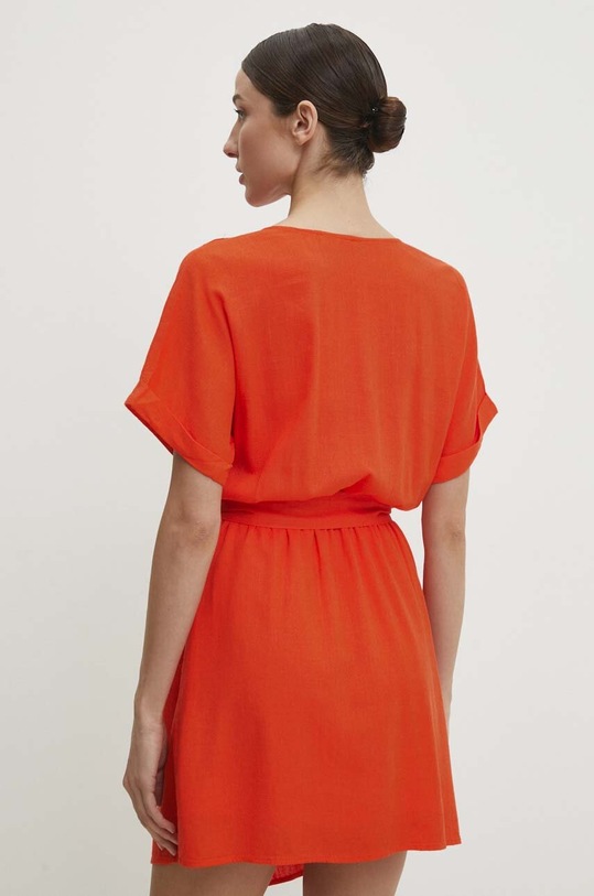 Oblečenie Ľanové šaty Answear.LAB f2336.FKK oranžová