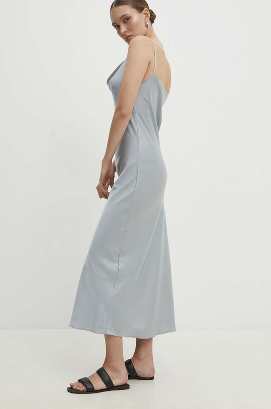 Answear Lab sukienka tkanina szary ma2260.80.IKK