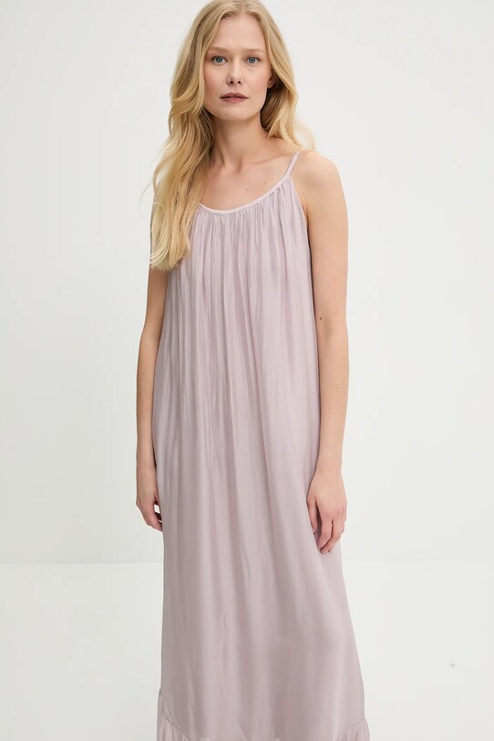 Answear.LAB sukienka z jedwabiem fioletowy d661.ijs