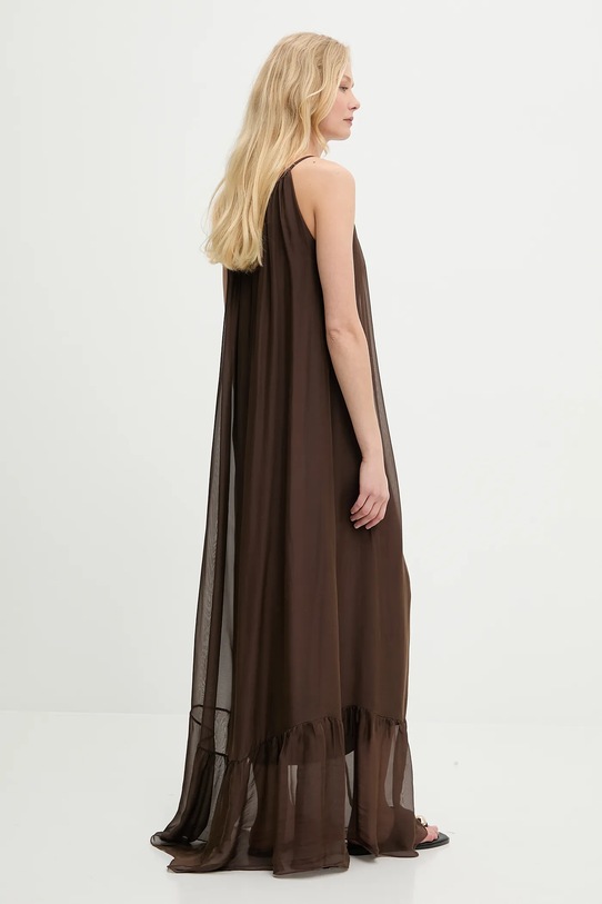 Ruházat Answear.LAB selyem ruha d661.ijs barna