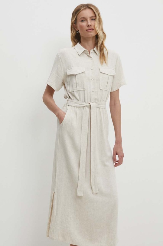 Oblečení Lněné šaty Answear.LAB 2893.ijs béžová