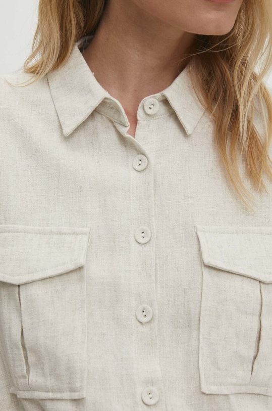 Lněné šaty Answear.LAB 2893.ijs béžová