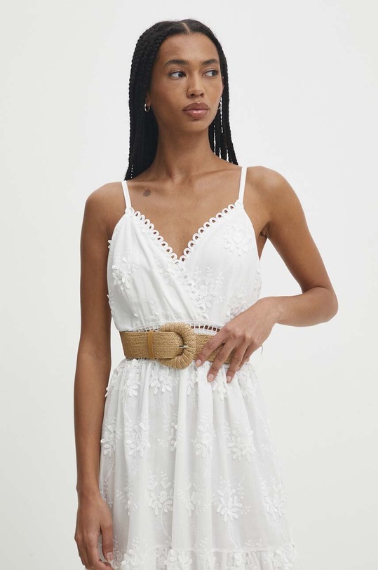 Answear Lab rochie din bumbac D29013.HKK alb WW24