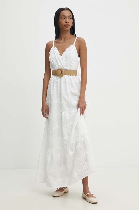 Answear Lab rochie din bumbac alb D29013.HKK