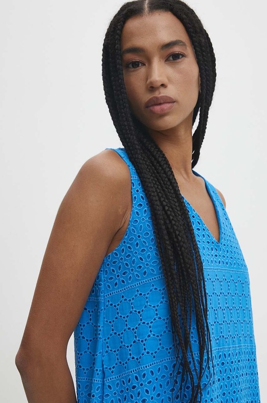 Answear Lab sukienka bawełniana niebieski sng.ssd06s.tjs