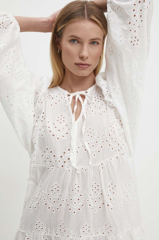 Answear Lab sukienka bawełniana biały 5888.tjs