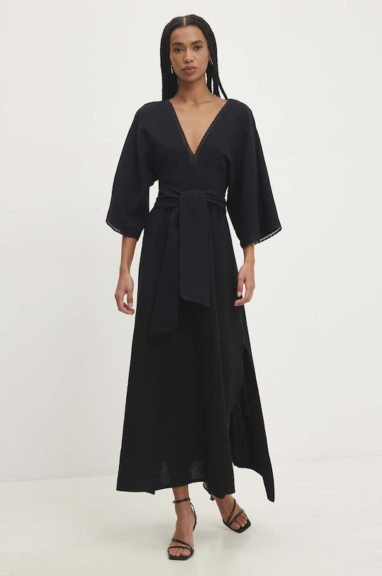 Answear Lab sukienka bawełniana bawełna czarny 6347.tjs