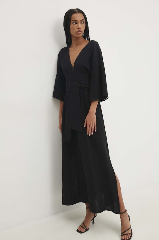 Answear Lab sukienka bawełniana 6347.tjs czarny WW24