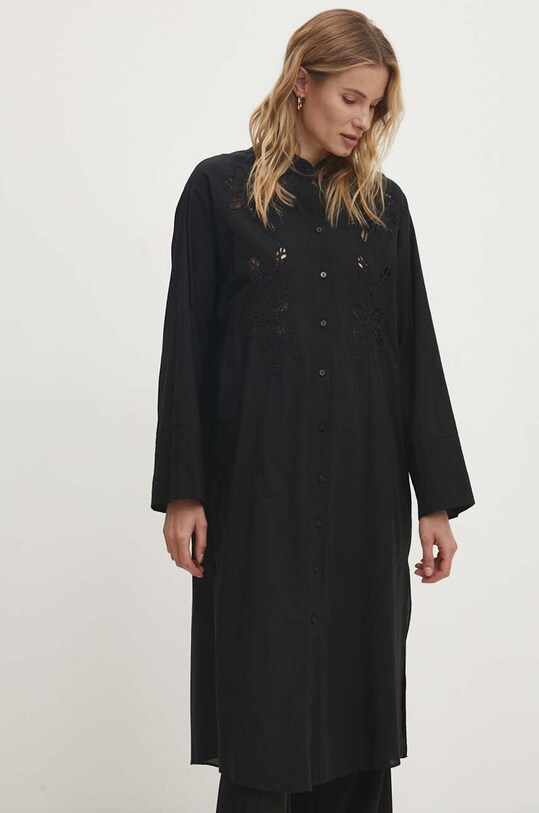 Хлопковое платье Answear.LAB casual чёрный 6961.tjs