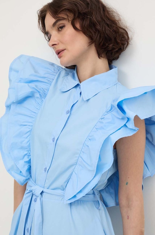 Answear Lab rochie din bumbac albastru 1681.iw