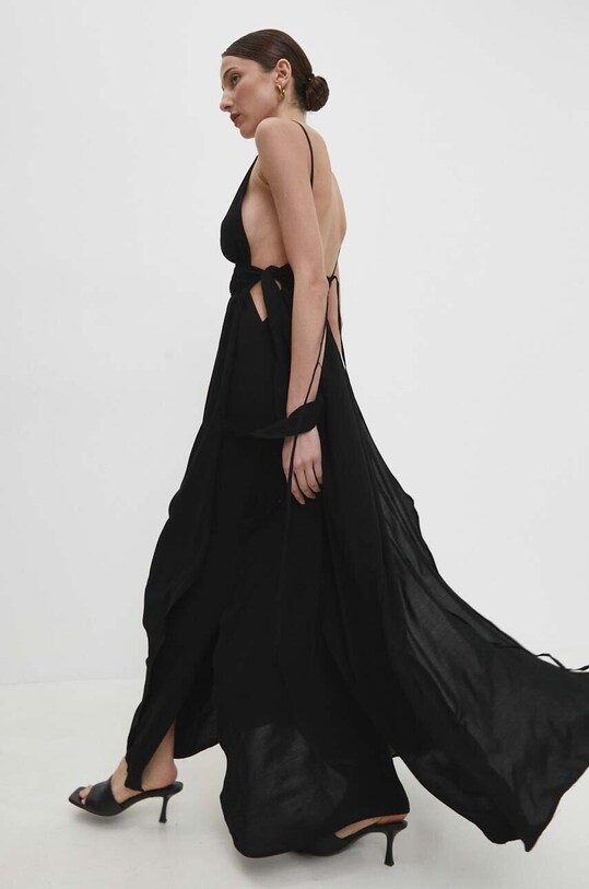 Answear Lab vestito maxi nero 6886.tjs
