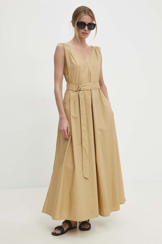 Answear Lab sukienka bawełniana 19685.tjs beżowy WW24