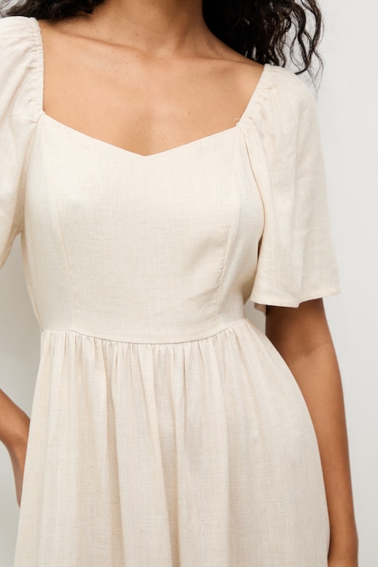 Answear.LAB obleka z lanom bež 8868.fh