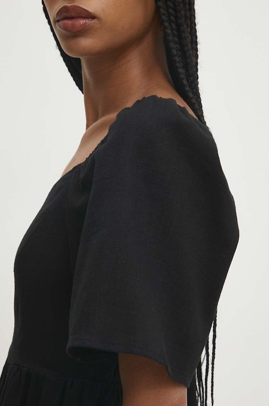 Answear Lab rochie din in 8868.fh negru