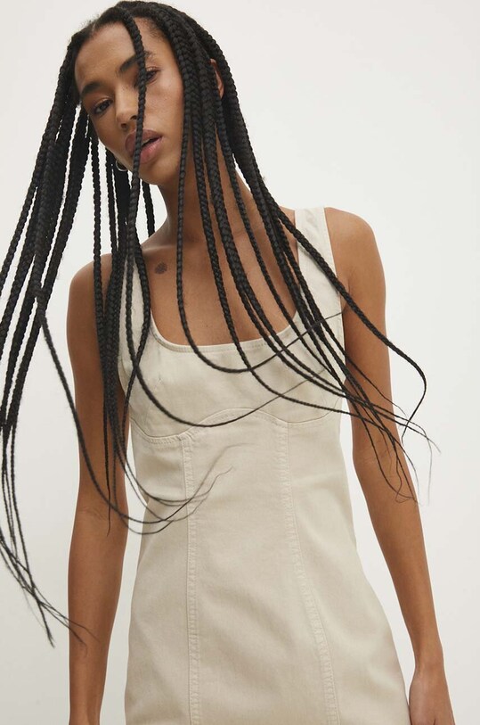 Answear Lab rochie din denim bej 2597.ijs