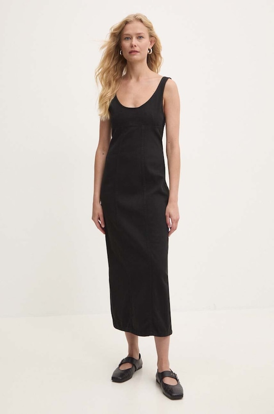Answear Lab rochie din denim 2597.ijs negru WZ24