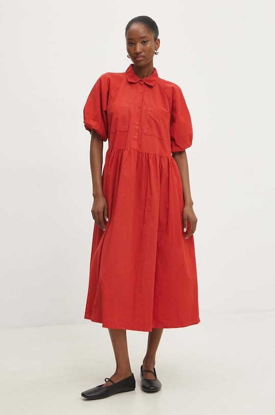 Answear Lab sukienka bawełniana sng.ssd07w.tjs czerwony WZ24