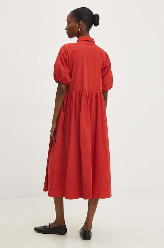 Odzież Answear Lab sukienka bawełniana sng.ssd07w.tjs czerwony
