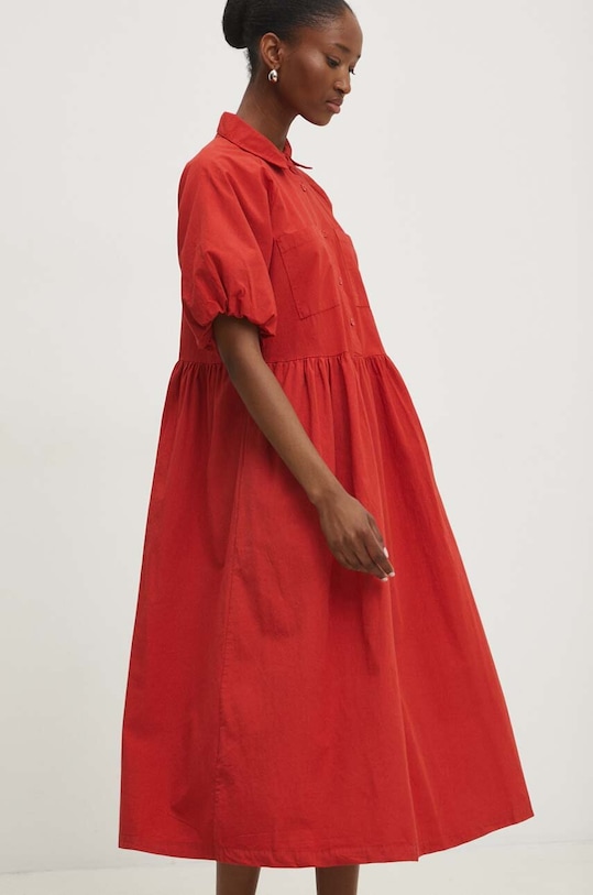 Answear Lab sukienka bawełniana czerwony sng.ssd07w.tjs