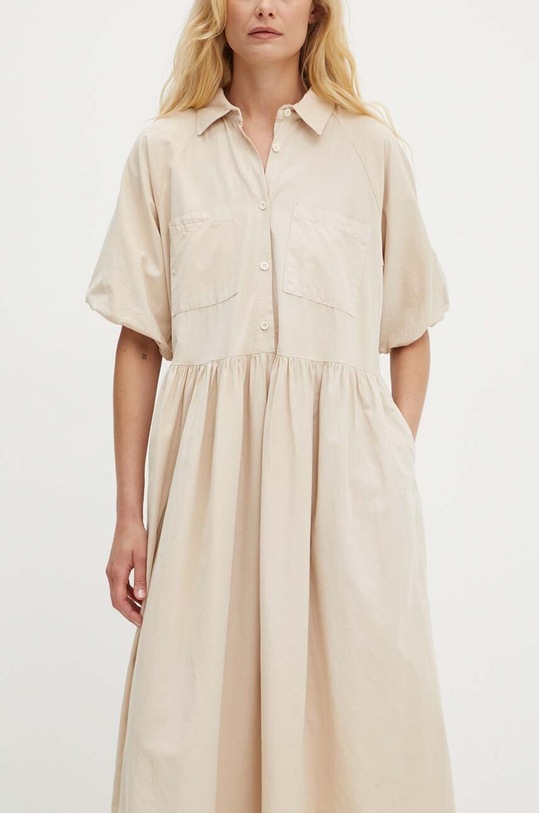 Answear Lab sukienka bawełniana beżowy sng.ssd07w.tjs