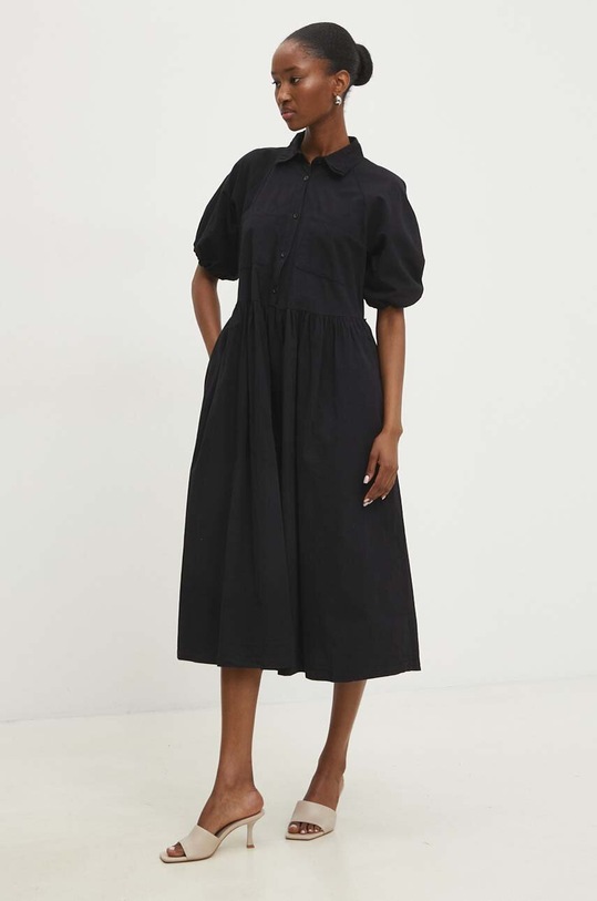 Answear Lab sukienka bawełniana sng.ssd07w.tjs czarny WZ24