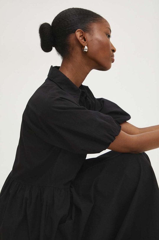 Answear Lab sukienka bawełniana czarny sng.ssd07w.tjs