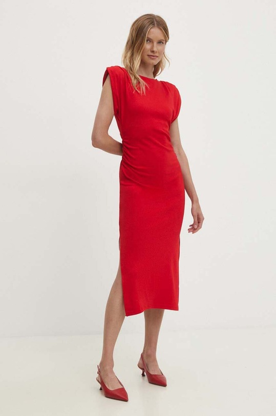Odzież Answear Lab sukienka bawełniana sng.ssd07z.tjs czerwony