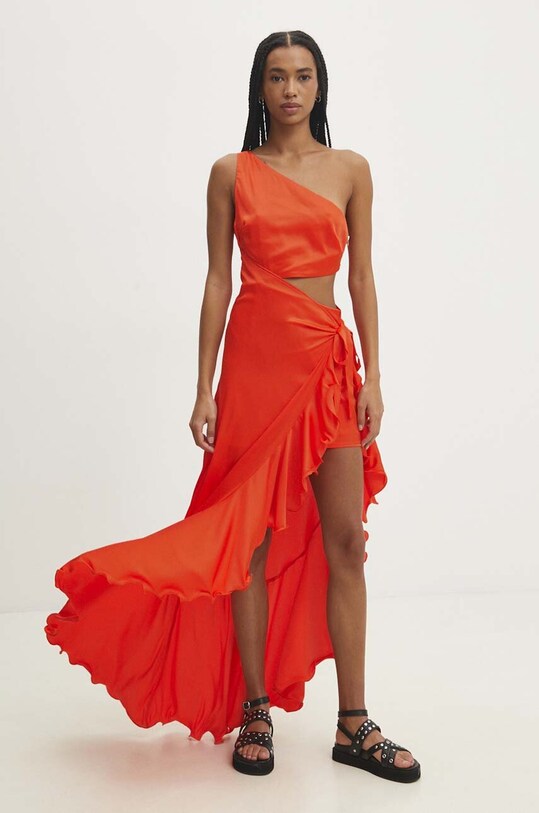 Платье Answear.LAB midi оранжевый 516101.fjs