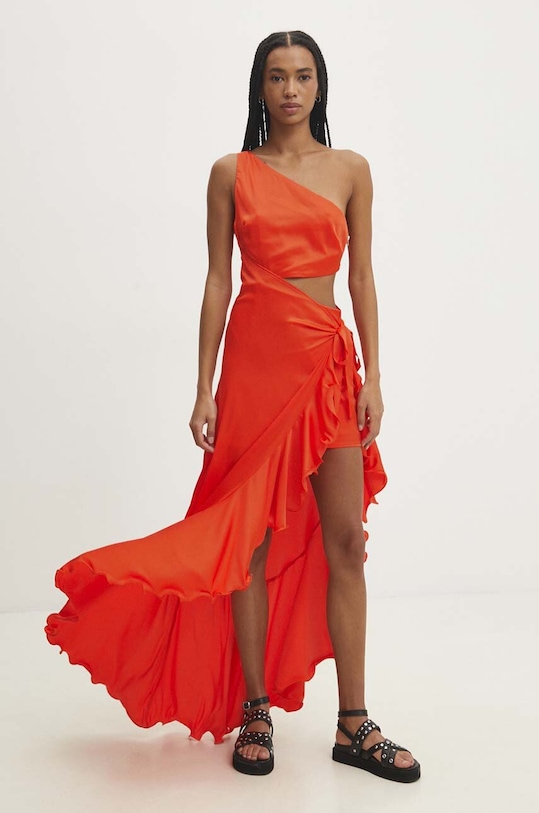 Φόρεμα Answear.LAB ύφασμα πορτοκαλί 516101.fjs