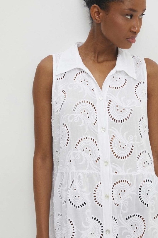 Odzież Answear Lab sukienka bawełniana 10538.ijs biały