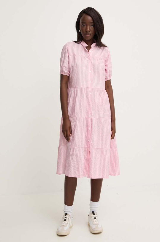 Answear Lab sukienka bawełniana sng1a.tjs różowy WZ24