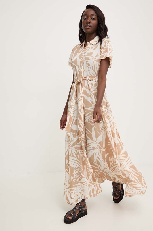 Šaty Answear.LAB maxi béžová rea.long.fd