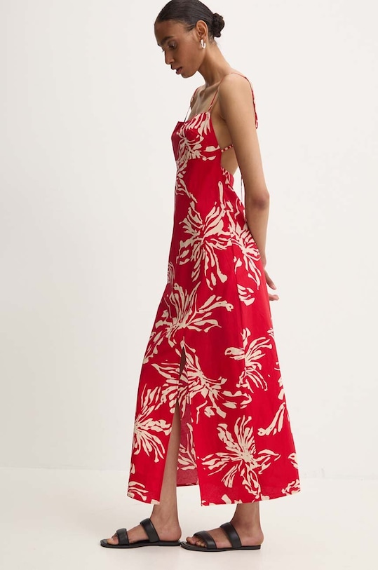 Answear Lab rochie din bumbac maxi rosu joylong.2302.fh