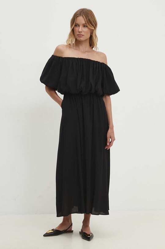 Answear Lab rochie midi negru 22585yr.FKK