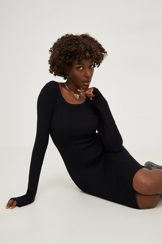 Answear Lab rochie mini negru aj2371.TWK