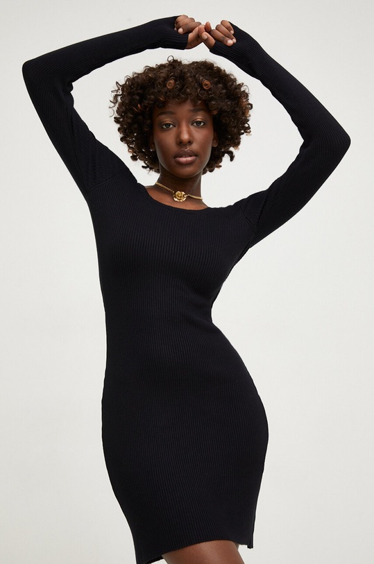 Answear Lab rochie negru aj2371.TWK
