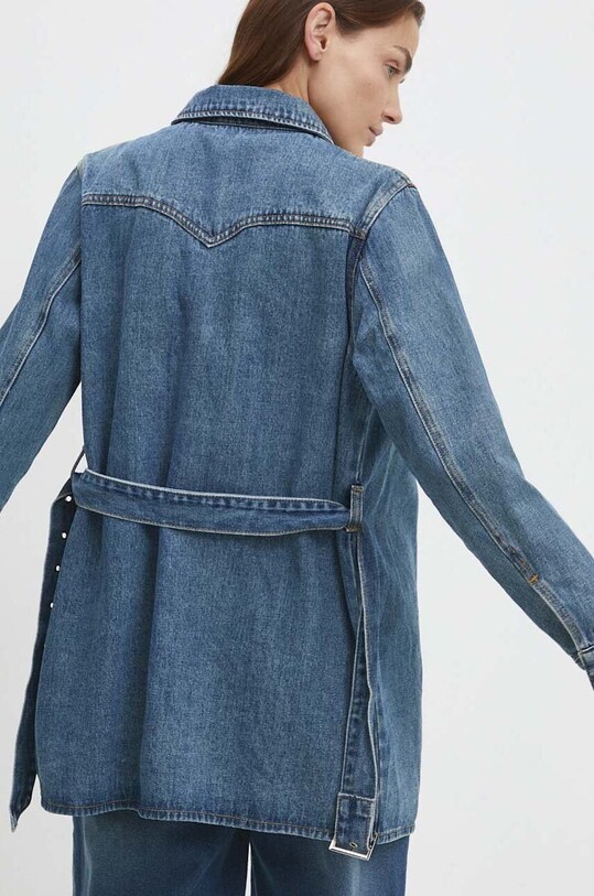 Ρούχα Answear.LAB denim πουκάμισο dod.ikk μπλε