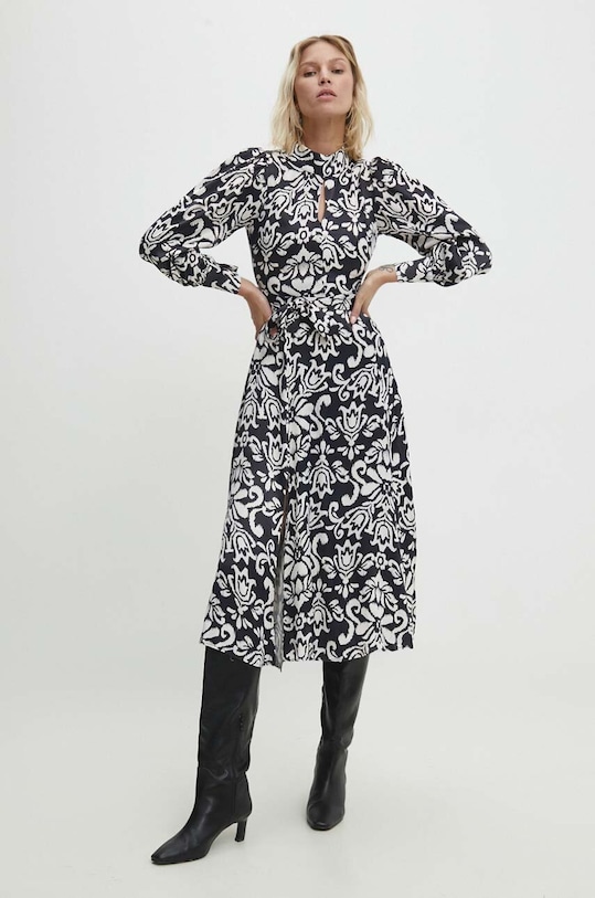 Answear Lab sukienka sng.sud02k.tjs czarny WW24