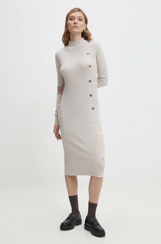 Платье Answear.LAB casual бежевый AC19200.HWK
