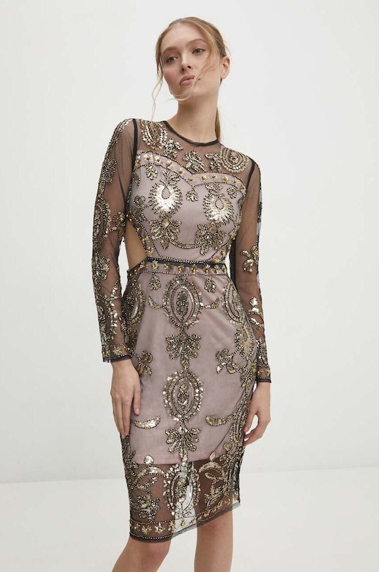 Рокля Answear Lab трикотаж черен 20214.FKK