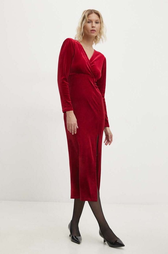 Answear Lab rochie de catifea 7224.TWK rosu WW24